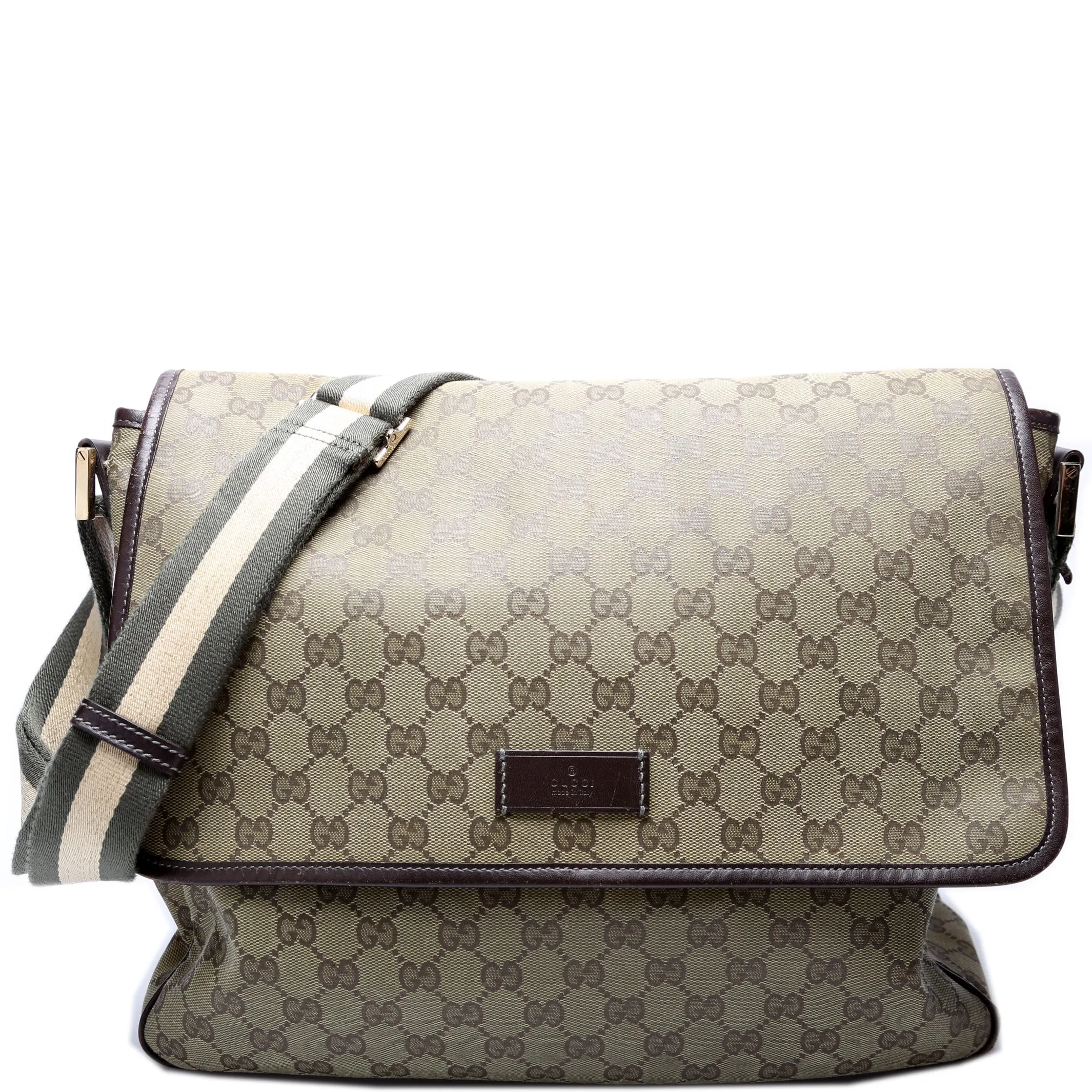 233052 GG Coated Canvas Medium Messenger Flap Bag