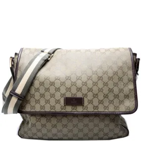 233052 GG Coated Canvas Medium Messenger Flap Bag