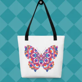 Blossom Whirl Tote Bag - White