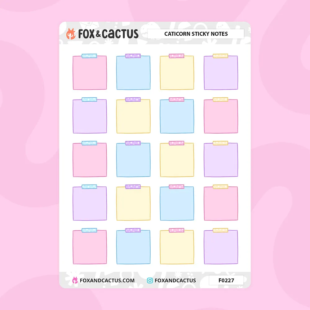Caticorn Sticky Note Stickers