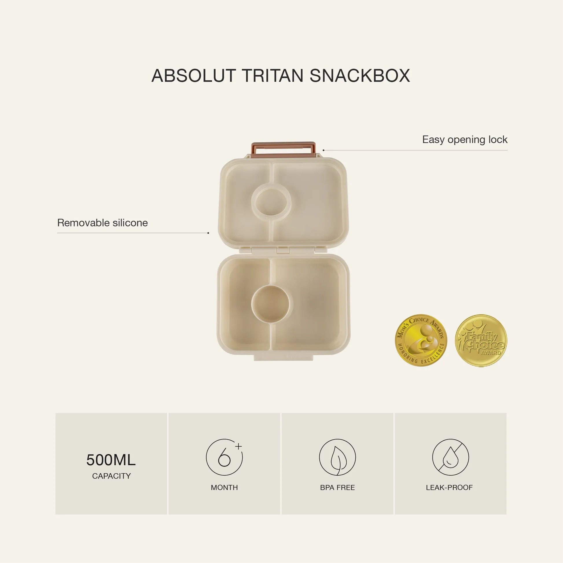 Citron Absolut Tritan Snackbox - Olive Green