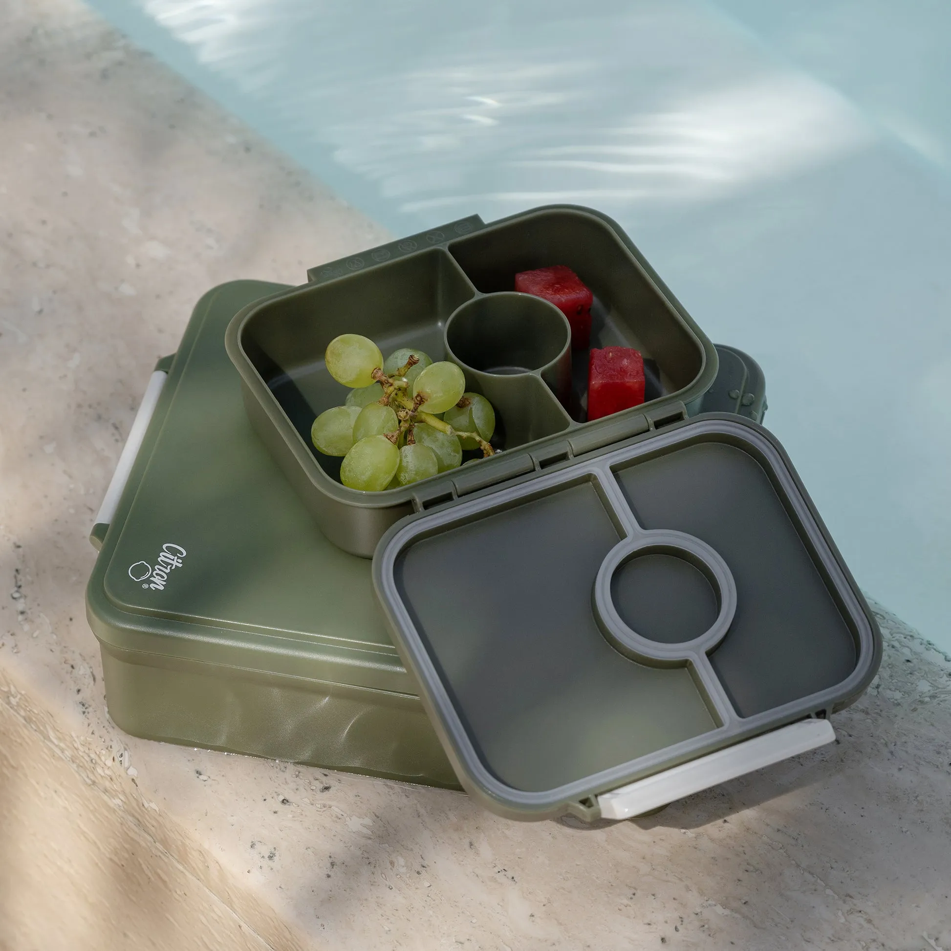Citron Absolut Tritan Snackbox - Olive Green