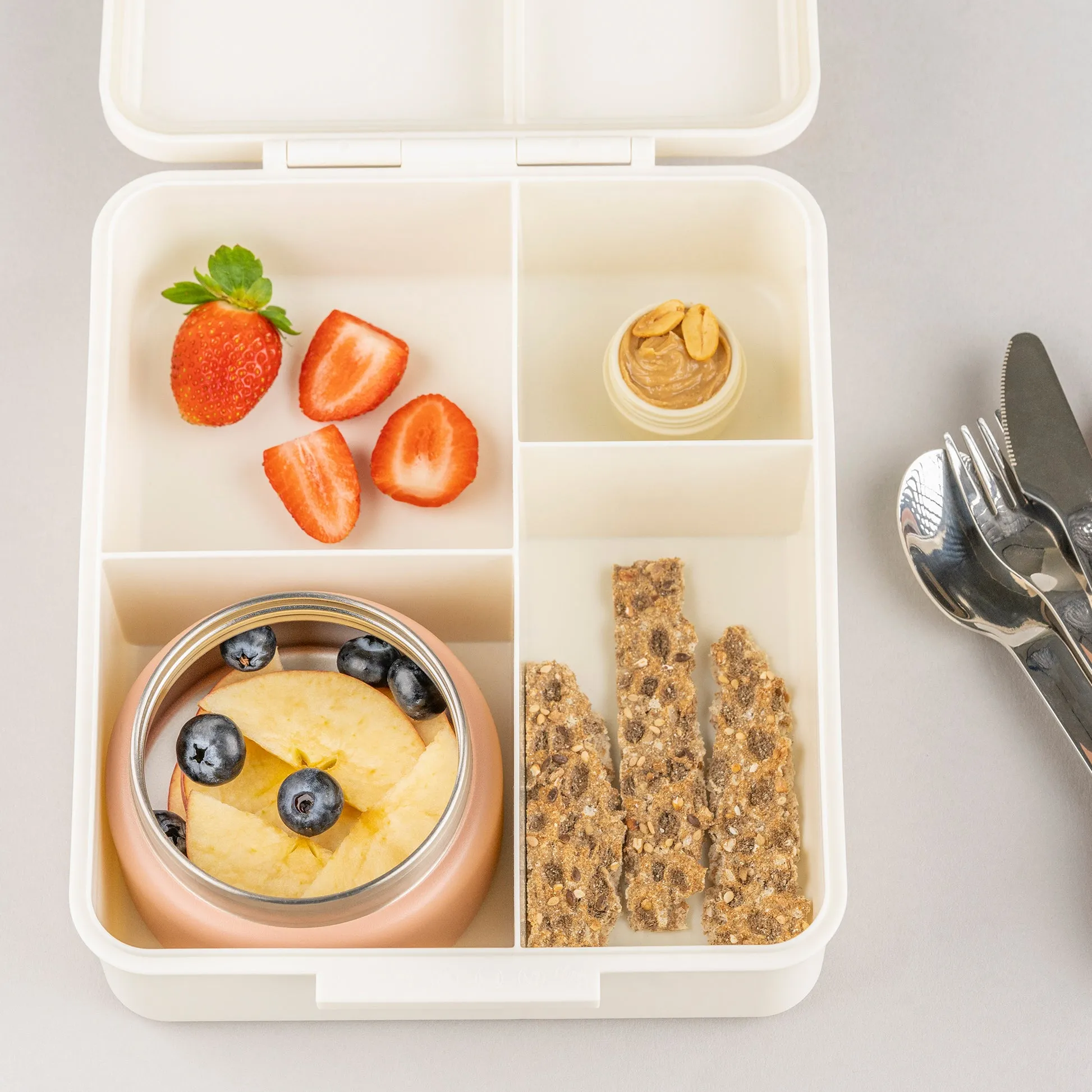 Citron Grand Lunchbox with Insulated Food Jar and Saucer - Cherry