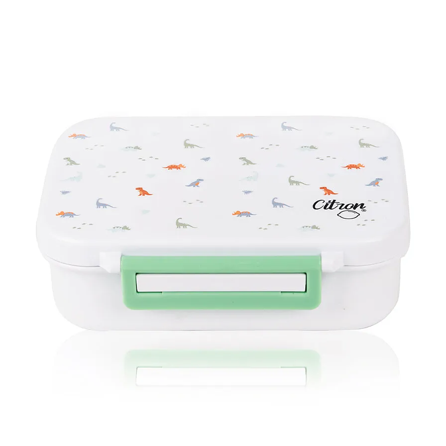 Citron Tritan Snack Box - Dino - White