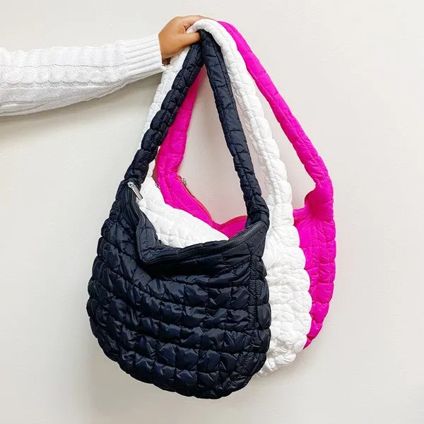 Ellison and Young- Carry All Quilted Cross Body Bag- 3 COLORS