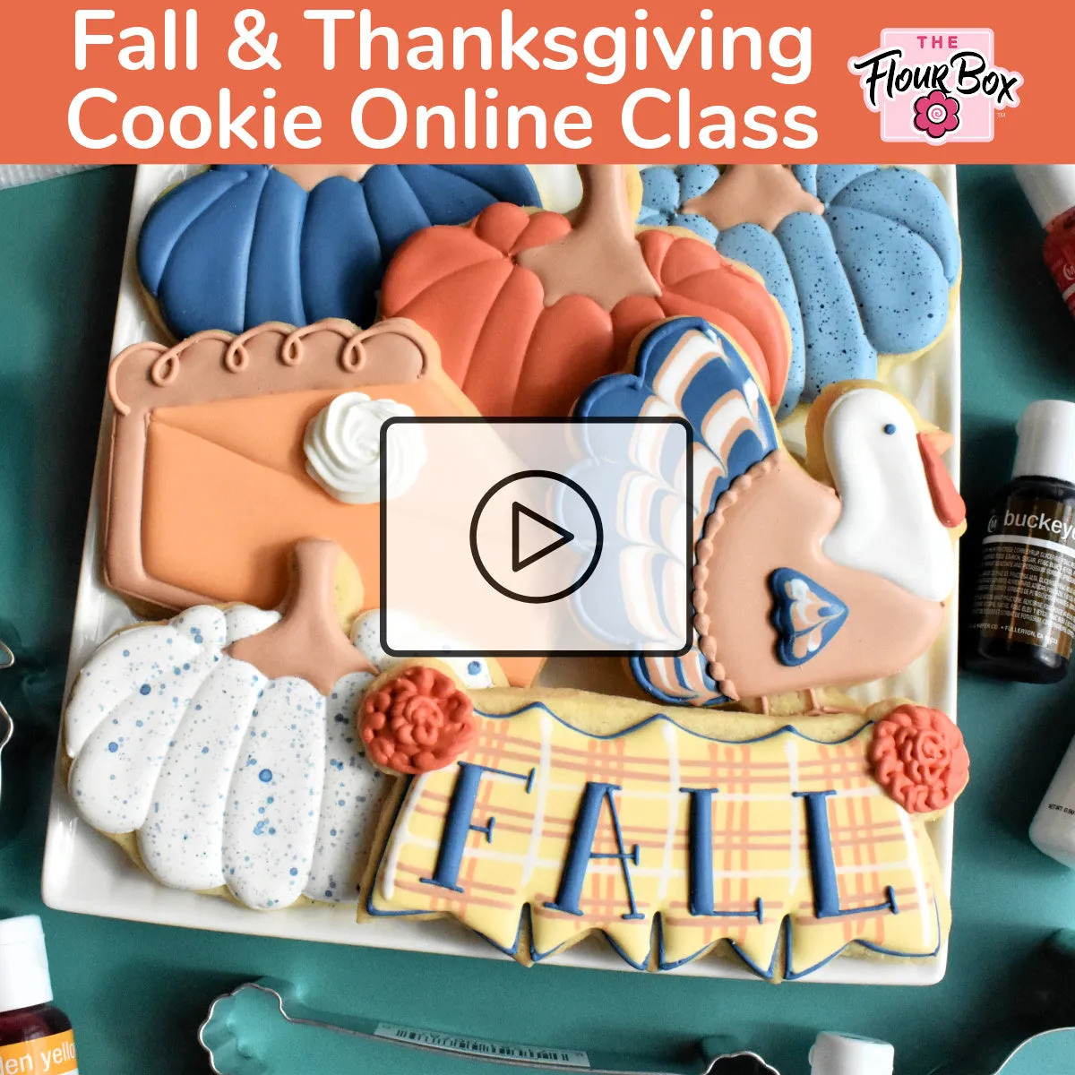 Fall/Thanksgiving Online Decorating Class Recording with Optional Kit