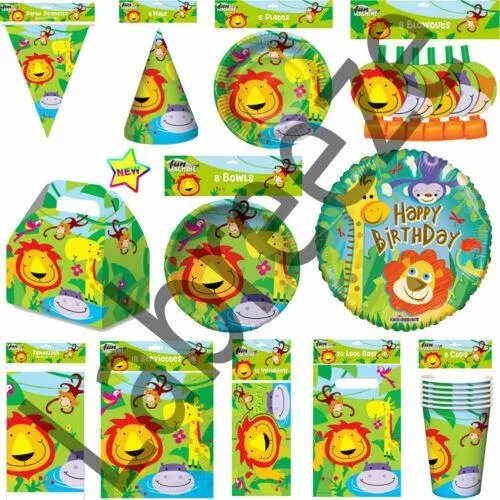 Jungle Party Animal Lion Birthday Party Pack Jungle Table Ware decoration