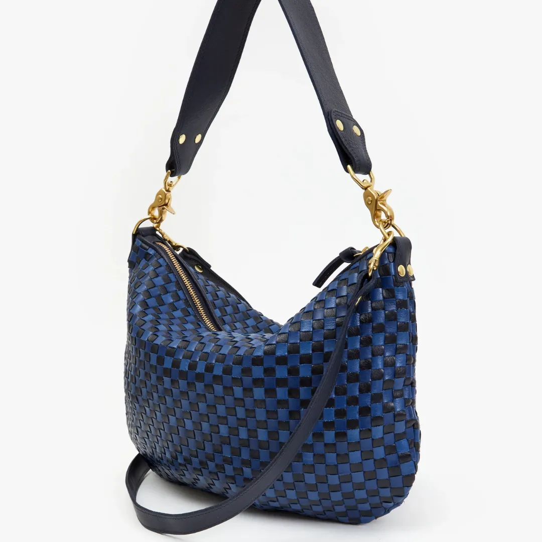 Moyen Messenger (Woven Checker Dark Blue)