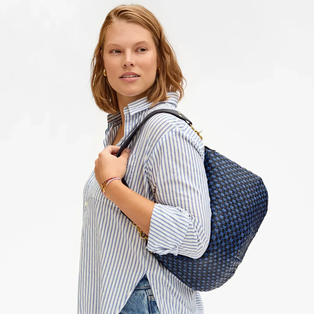 Moyen Messenger (Woven Checker Dark Blue)