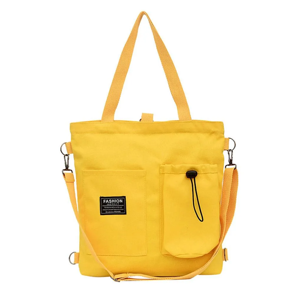 New Fashion Handbags Classic Delicate Portable Women Canvas Shoulder Messenger Bag Pure Color Totes Shopping Handbags