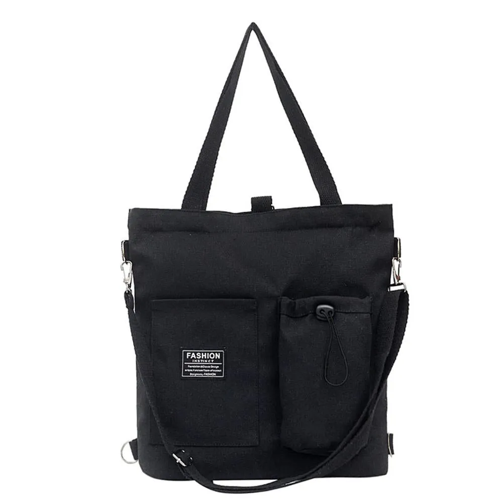 New Fashion Handbags Classic Delicate Portable Women Canvas Shoulder Messenger Bag Pure Color Totes Shopping Handbags