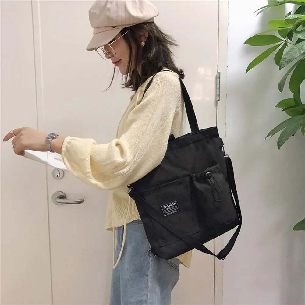 New Fashion Handbags Classic Delicate Portable Women Canvas Shoulder Messenger Bag Pure Color Totes Shopping Handbags