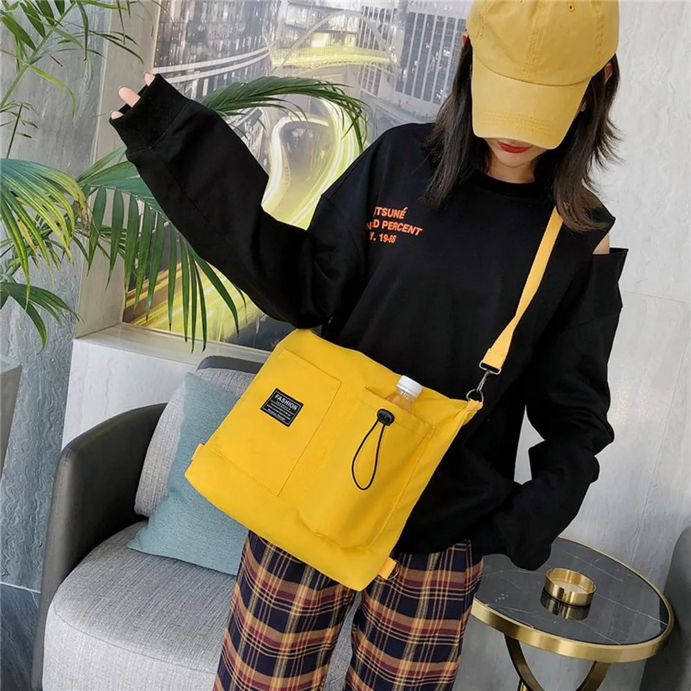 New Fashion Handbags Classic Delicate Portable Women Canvas Shoulder Messenger Bag Pure Color Totes Shopping Handbags