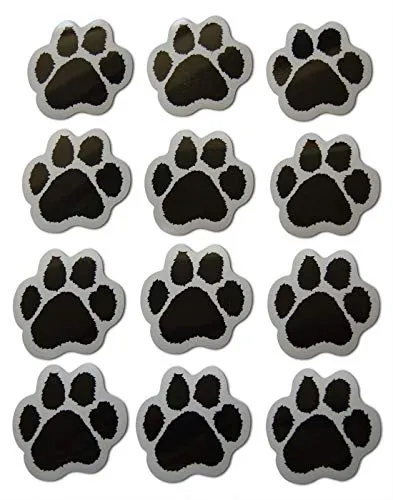 Novel Merk Animal Paw Print Small Refrigerator Magnets Set for Kids Party Favors & School Carnival Prizes Miniature Design (12 Pieces)