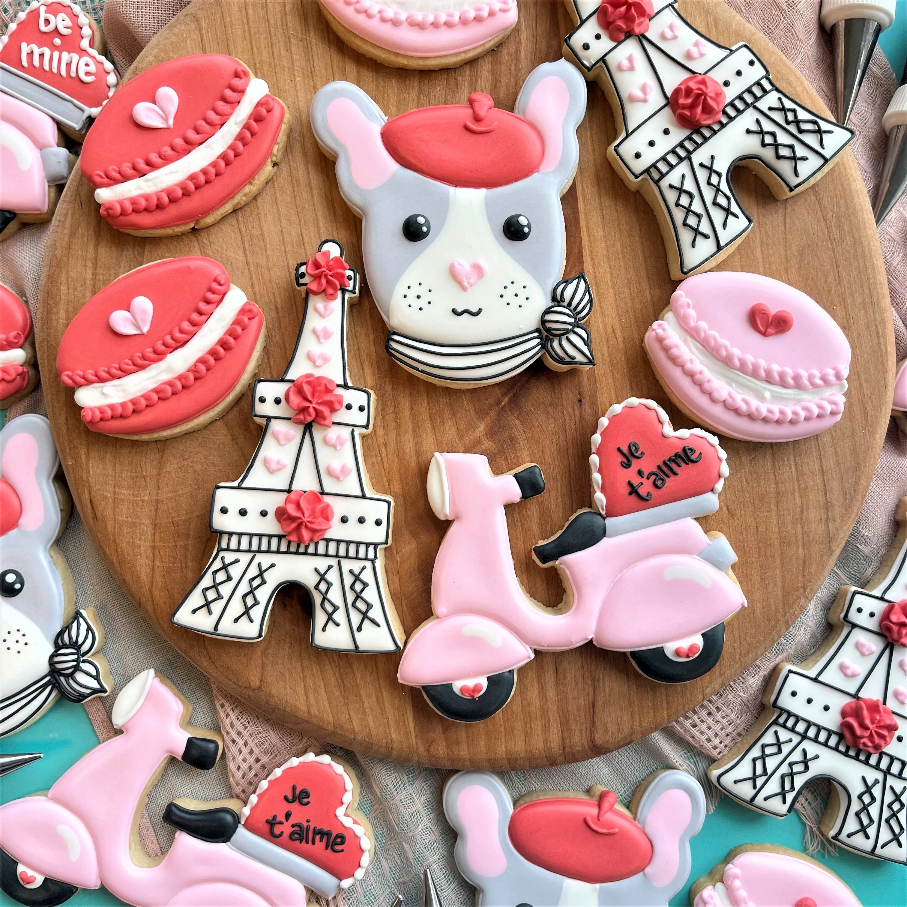 Paris Valentine's Cookie Decorating Class RECORDING with Optional Kit