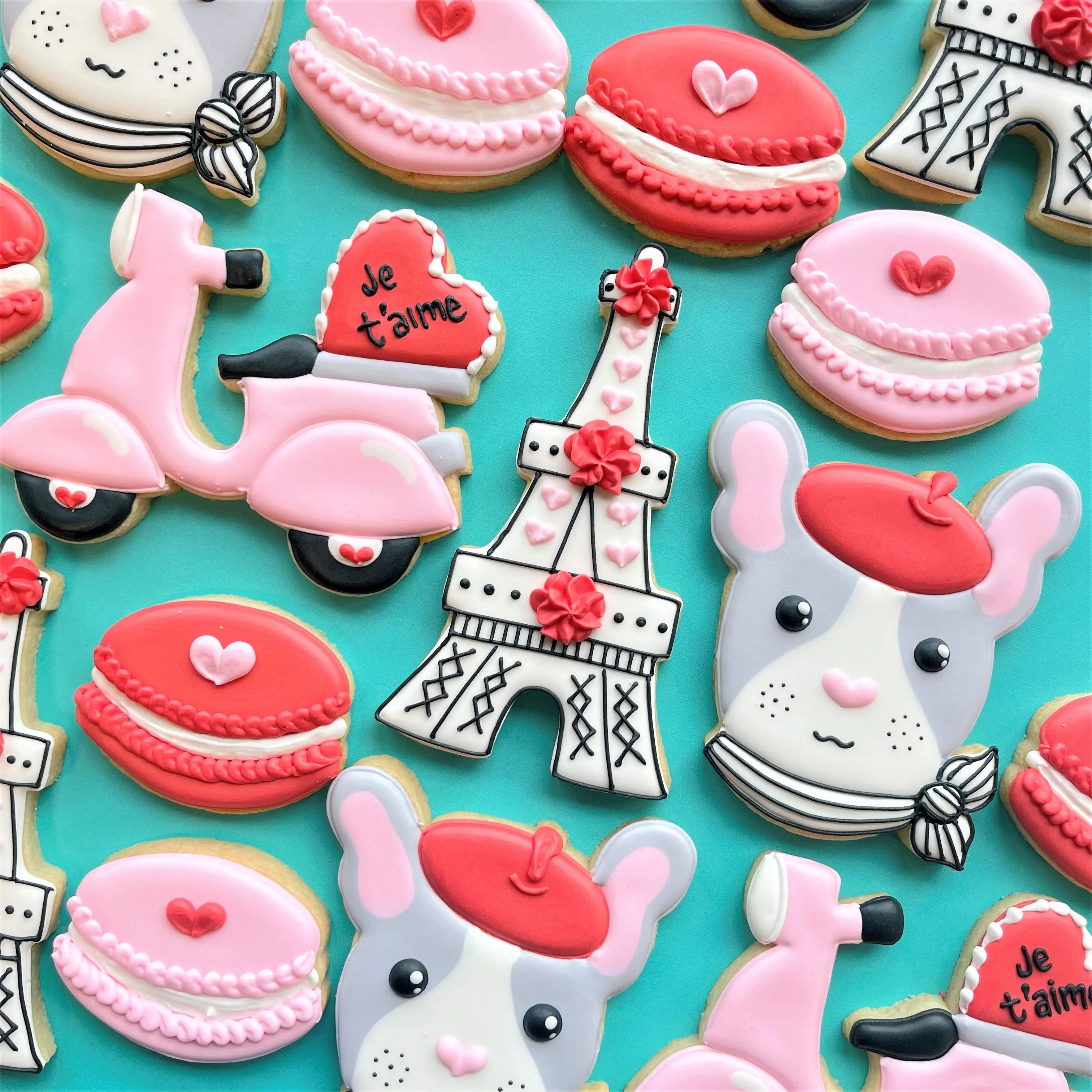 Paris Valentine's Cookie Decorating Class RECORDING with Optional Kit
