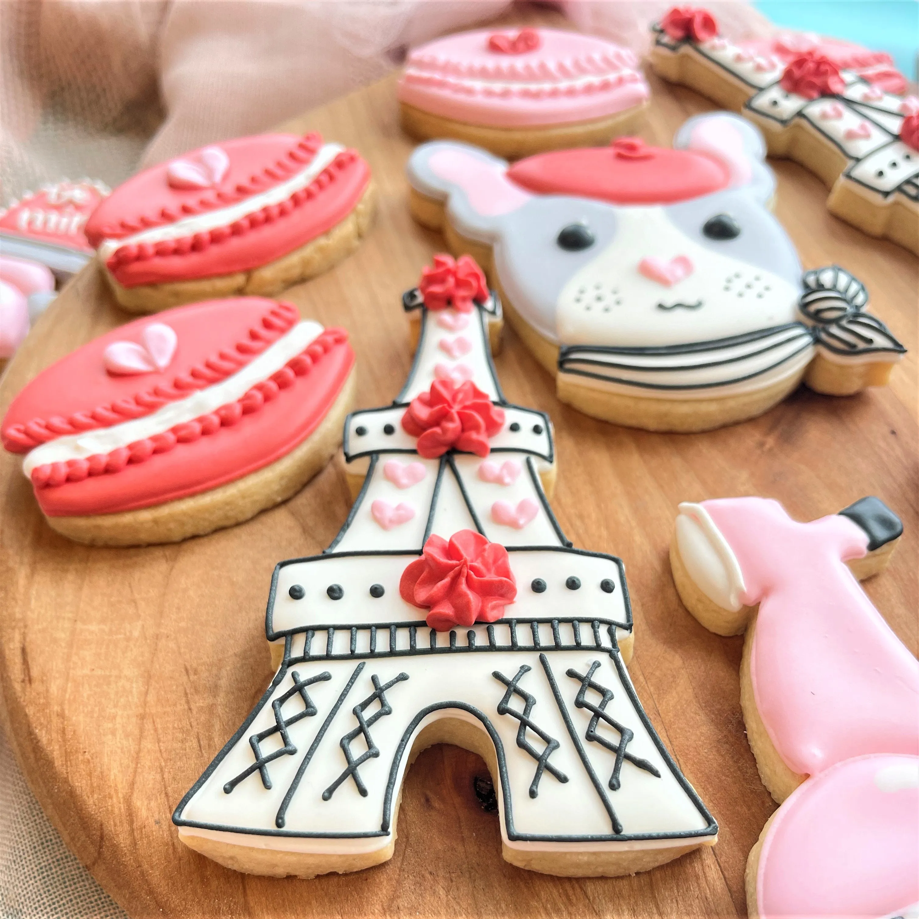 Paris Valentine's Cookie Decorating Class RECORDING with Optional Kit