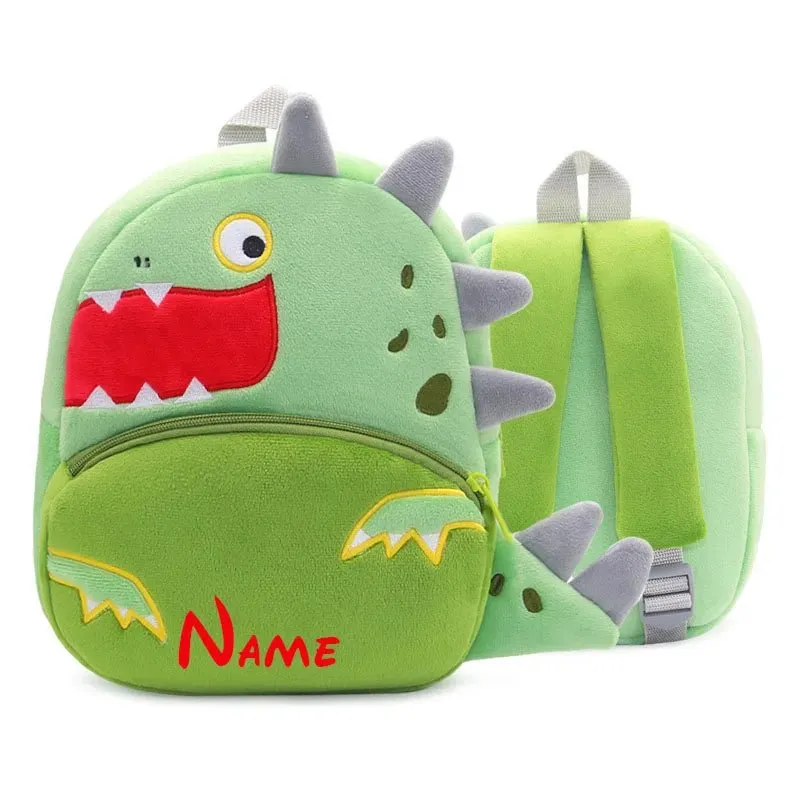 Personalised Toddler Backpack for Boy and Girl Cute Soft Plush Toddler Bag Animal Cartoon Small Mini Backpack For Kids 1-6 Years