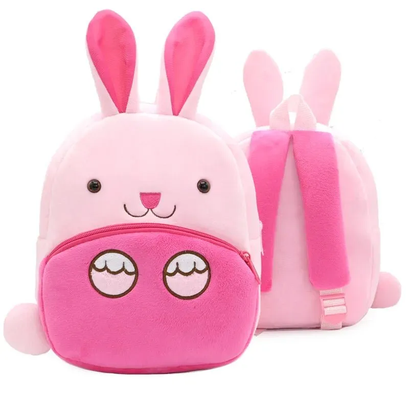 Personalised Toddler Backpack for Boy and Girl Cute Soft Plush Toddler Bag Animal Cartoon Small Mini Backpack For Kids 1-6 Years