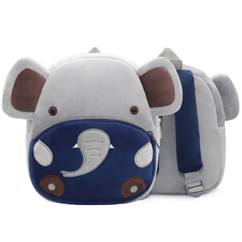 Personalised Toddler Backpack for Boy and Girl Cute Soft Plush Toddler Bag Animal Cartoon Small Mini Backpack For Kids 1-6 Years