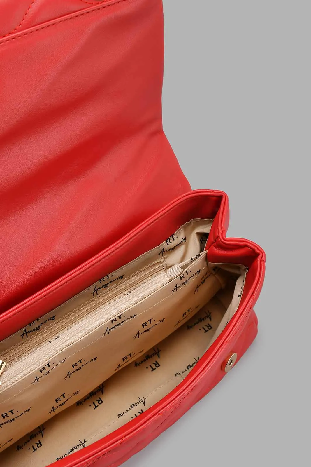 Red Quilted Crossbody Bag