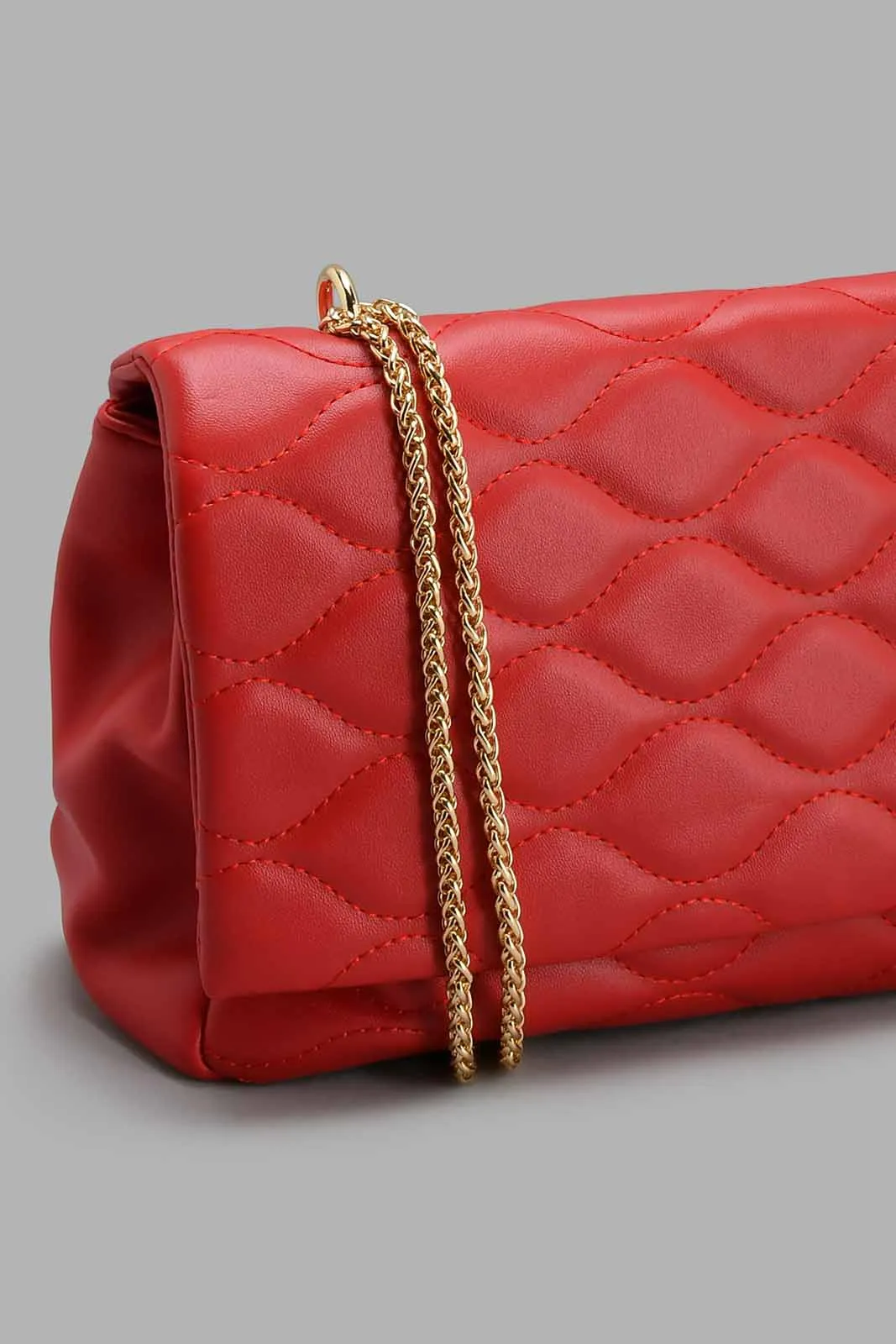 Red Quilted Crossbody Bag