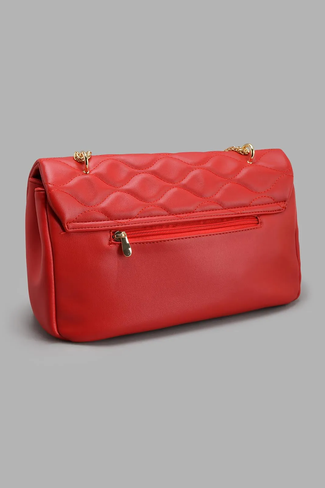 Red Quilted Crossbody Bag