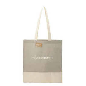 Split Recycled 5oz Cotton Twill Convention Tote : MOQ 150 - $3.49