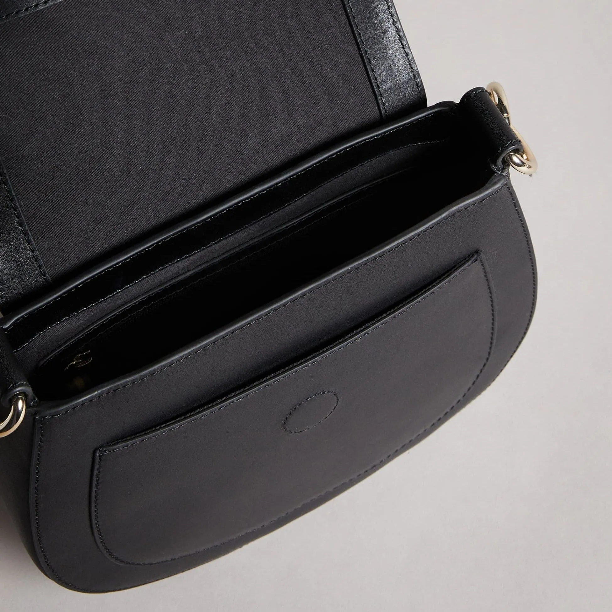 Ted Baker Darcell Branded Satchel Crossbody Bag Black
