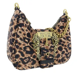 Versace Jeans Couture Animal Print Small Boho Nylon Shoulder Bag with Coin Purse
