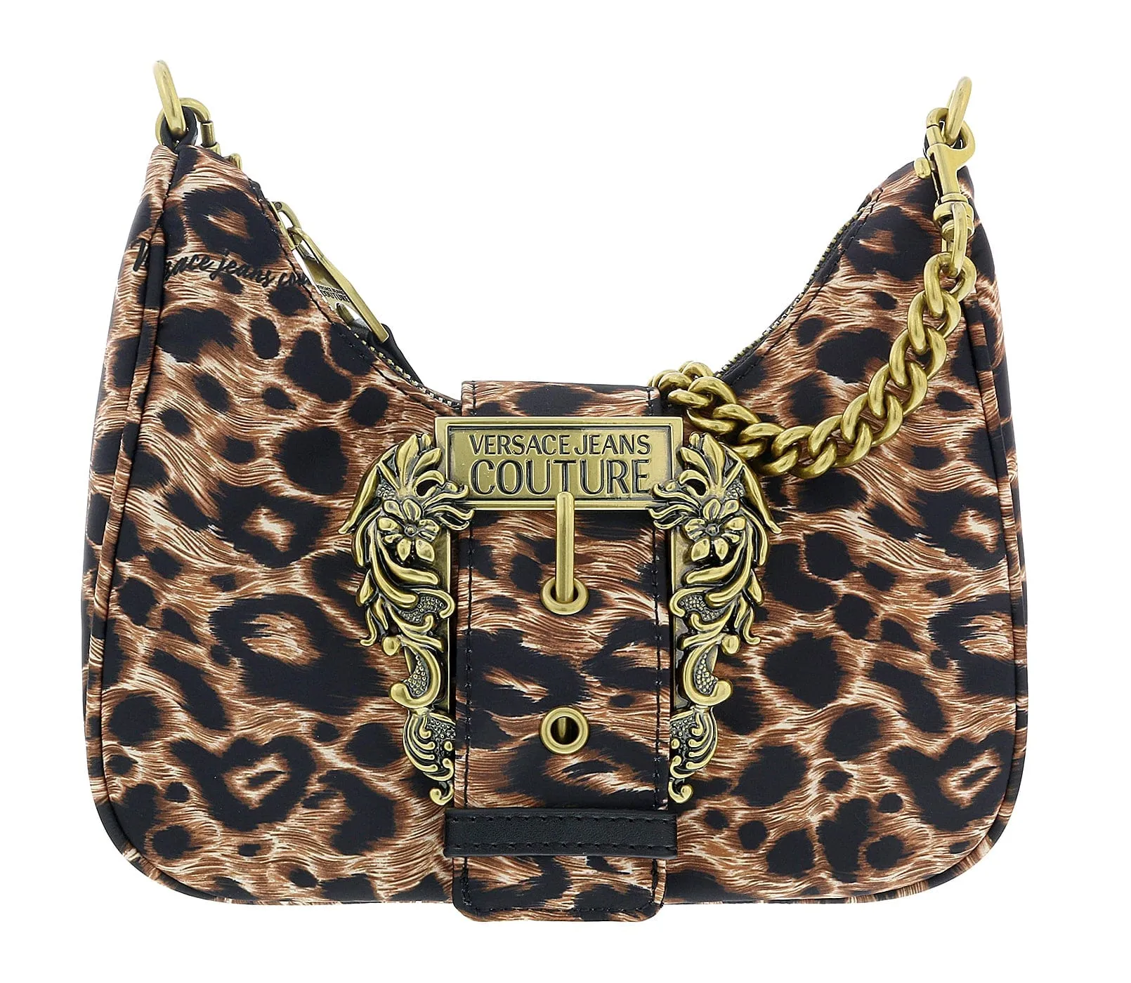 Versace Jeans Couture Animal Print Small Boho Nylon Shoulder Bag with Coin Purse