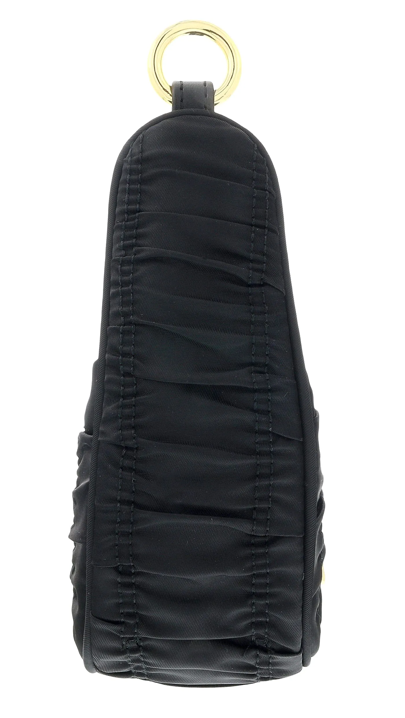 Versace Jeans Couture Black Medium Ruched Nylon Moon Shoulder Bag with Coin Purse